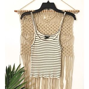 Striped ribbed tank